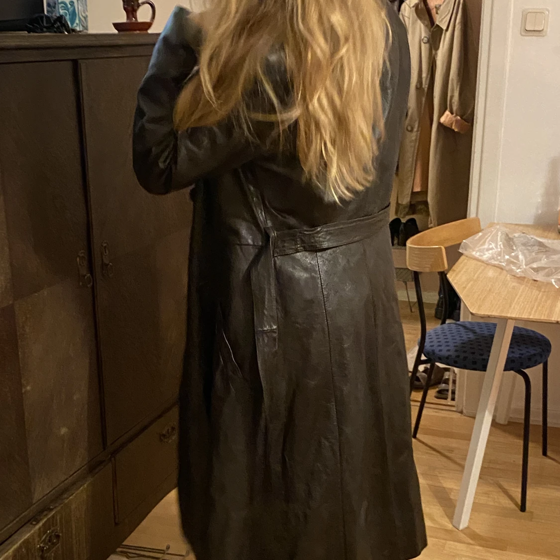 Läderkappa - 90