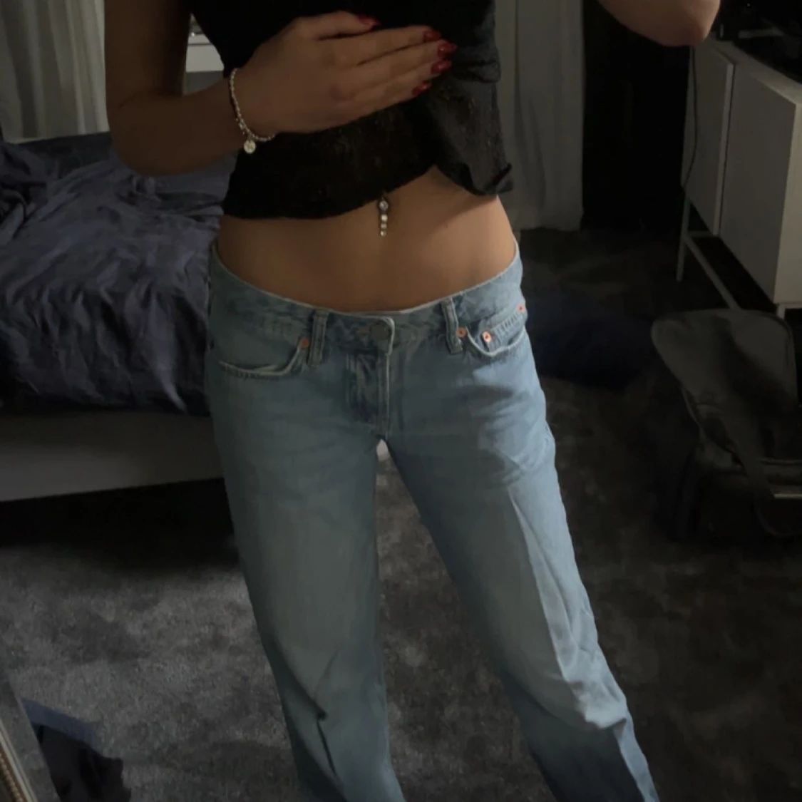 Lågmidjade jeans