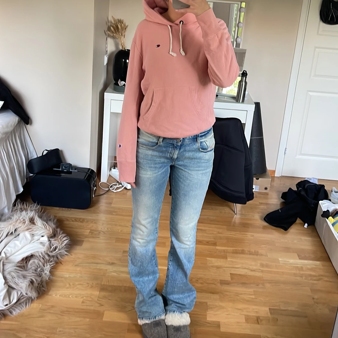 rosa hoodie från Champion - 90