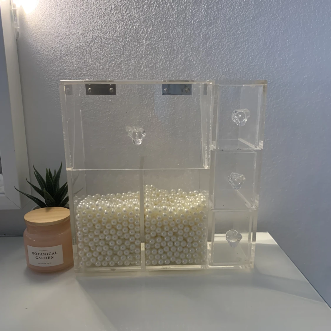 Organiserare för smink borstar🤍 pärlorna ingår