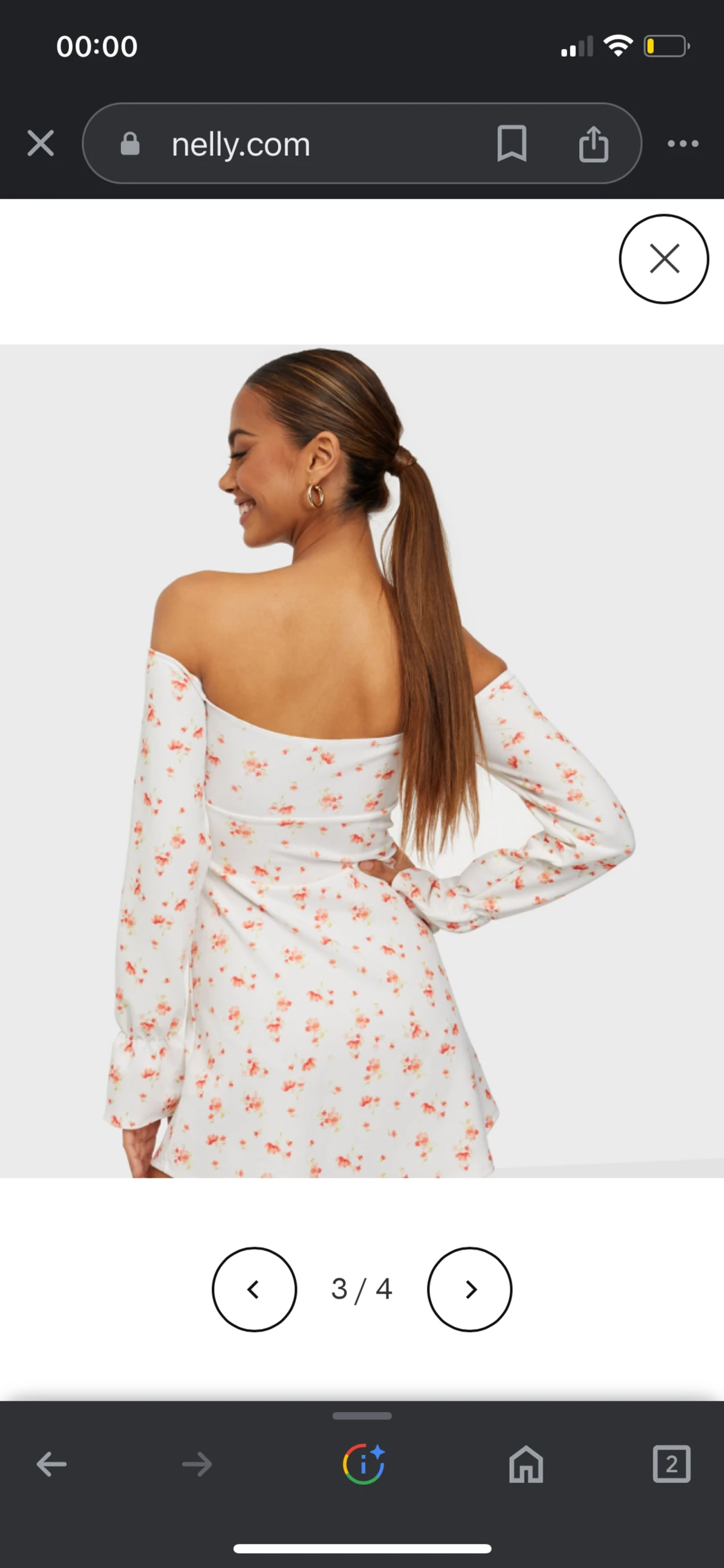 Kort blommönstrad klänning - 90