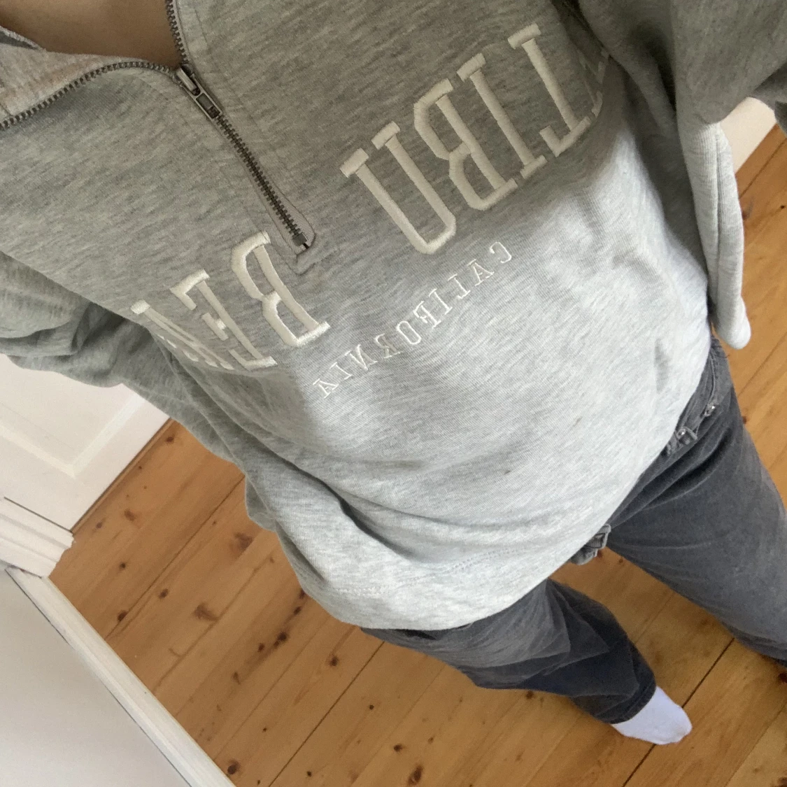 Grå sweatshirt - 90