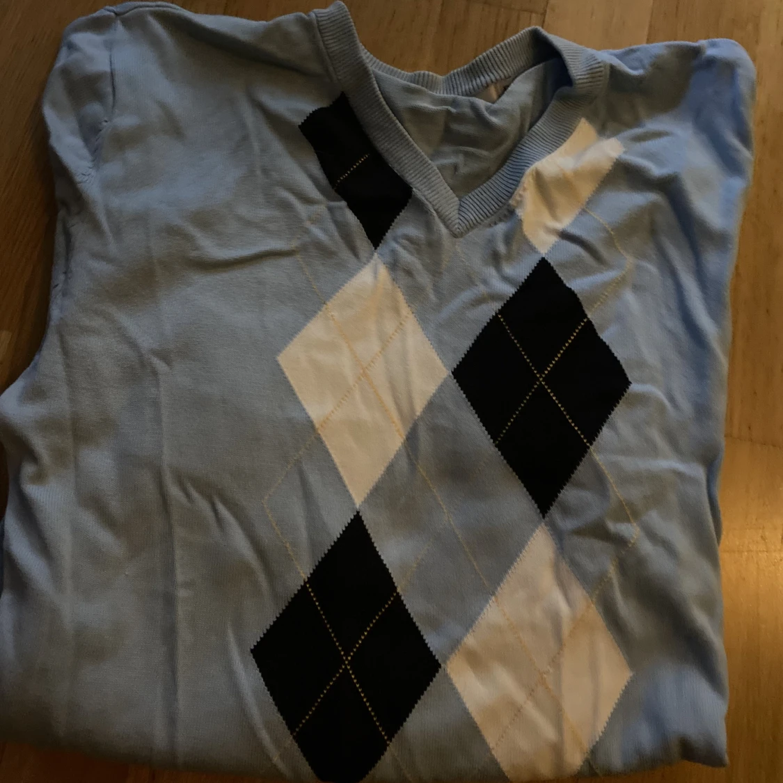 Ljusblå Argyle tröja