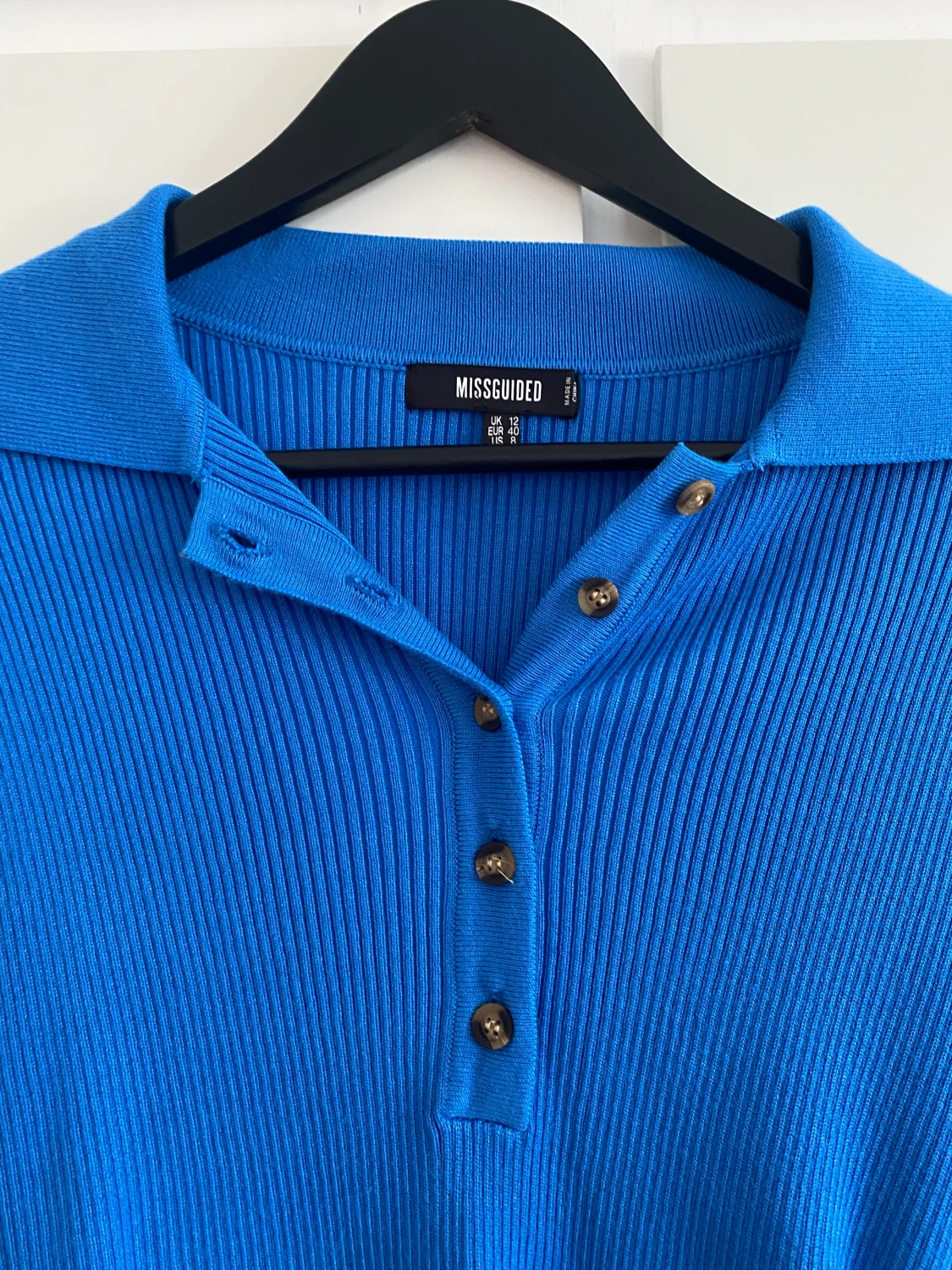 Blå ribbad body från missguided  - 90