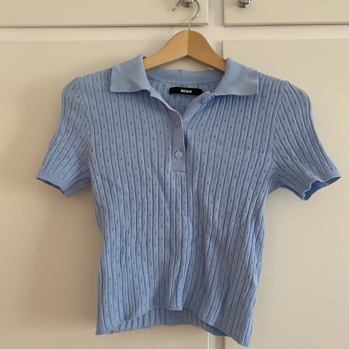 Virkad blå topp - 90