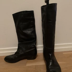 Svarta läder boots  - Bra skick