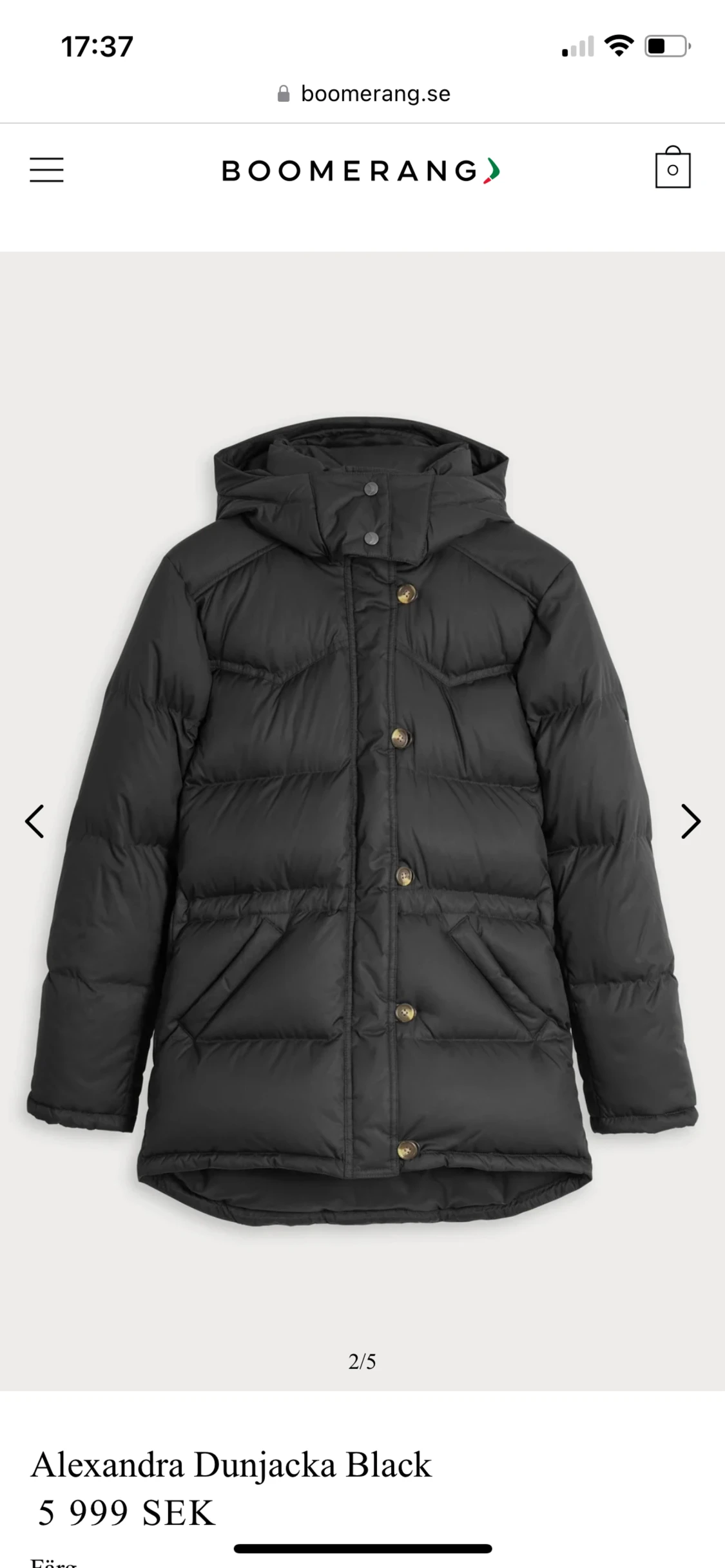 Vinterjacka boomerang