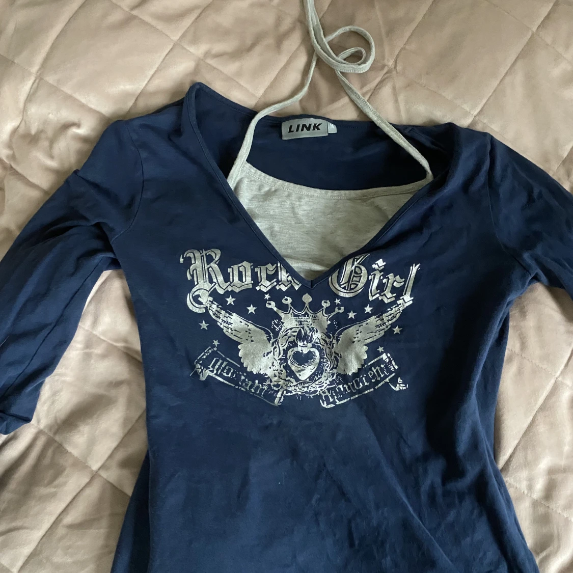 Långärmad tröja med tryck