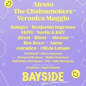 Bayside 2-dagars biljett - Säljer min biljett till årets bayside då jag fått förhinder och tyvärr inte längre har möjlighet att gå. Biljetten mailas över efter genomförd betalning.