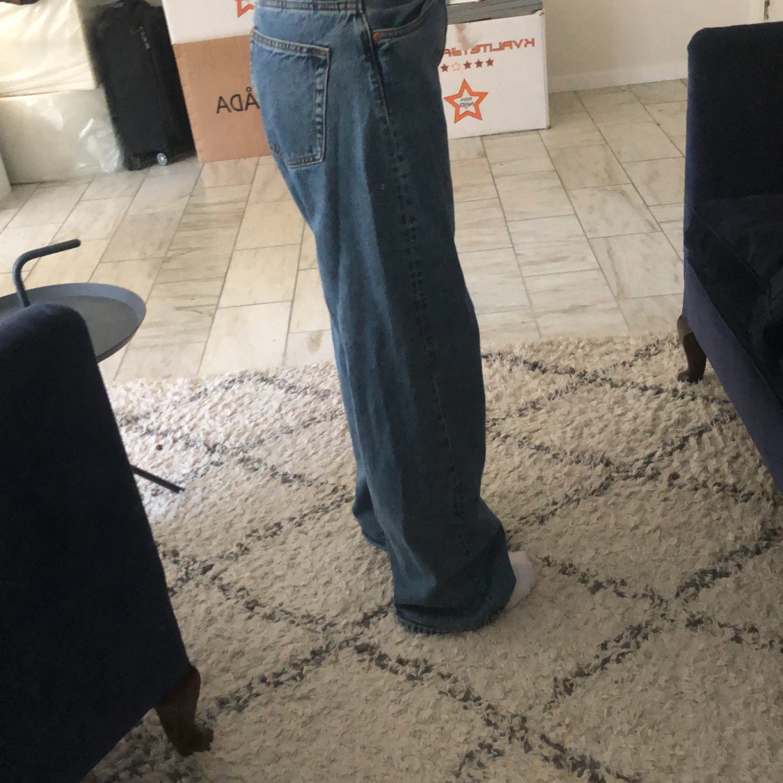 Hög midjade jeans - 90