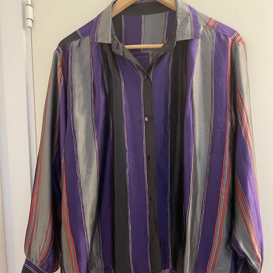 Vintage sidenblus  - 90