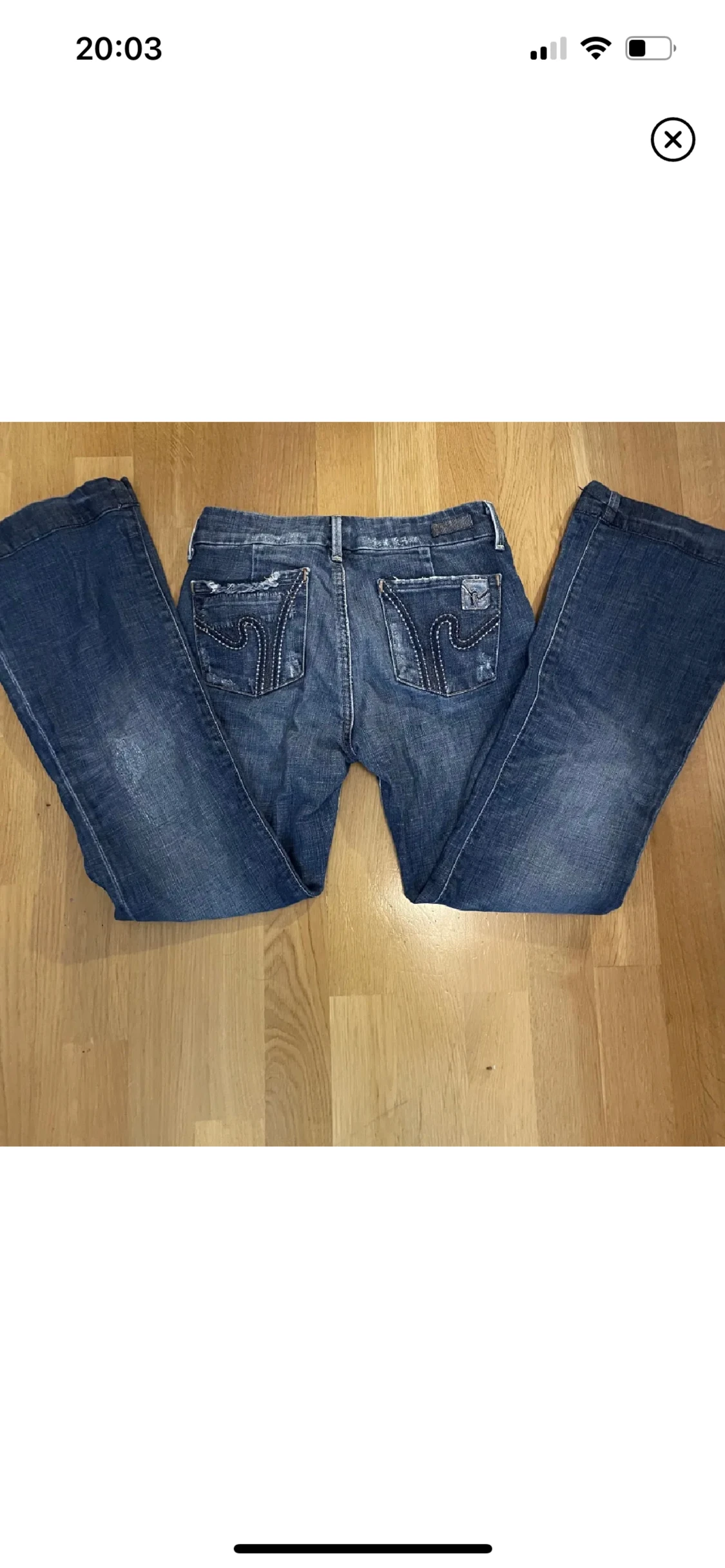 Snygga lågmidjade jeans - 90