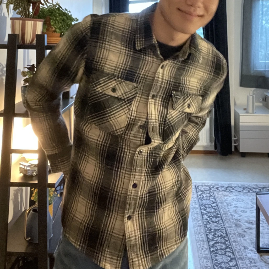 Beige Svart Brixton Flanellskjorta - 91