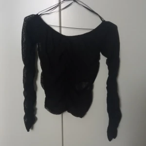 BikBok mesh top - Black ruched mesh top with dots. Size XS. Shipping is not included. 