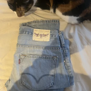 Levis jeans  - säljer mina lågmidjade levisjeans då dom inte kommer till användning längre 🩷 De är i bra skick förutom en liten slitning nere vid hälen men det är inget man tänker på. Vet inte vilken storlek de är i, men de passar bra på mig som använder S/M
