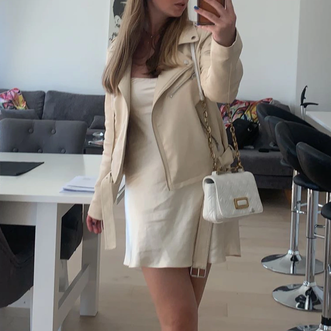 Champagne färgad klänning