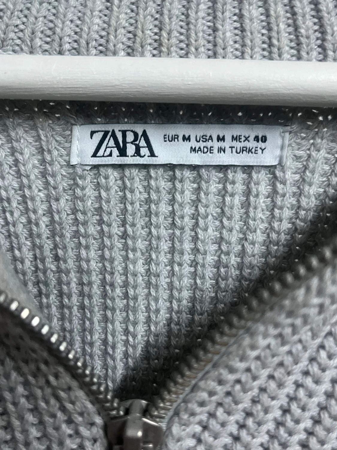 Grå half-zip zara  - 90