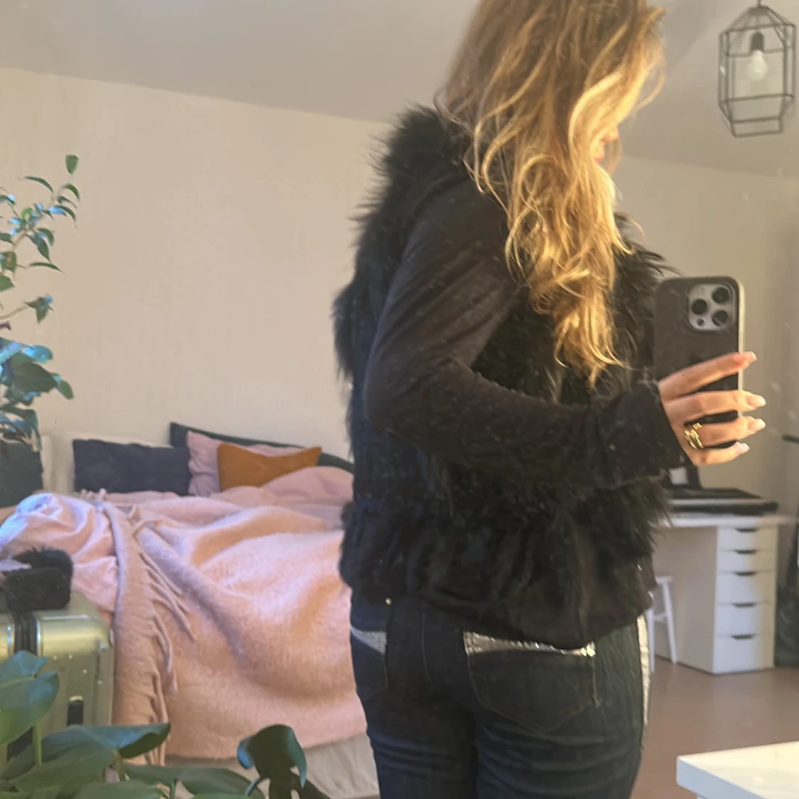 Jeans med coola silver detaljer 🩶 - 90