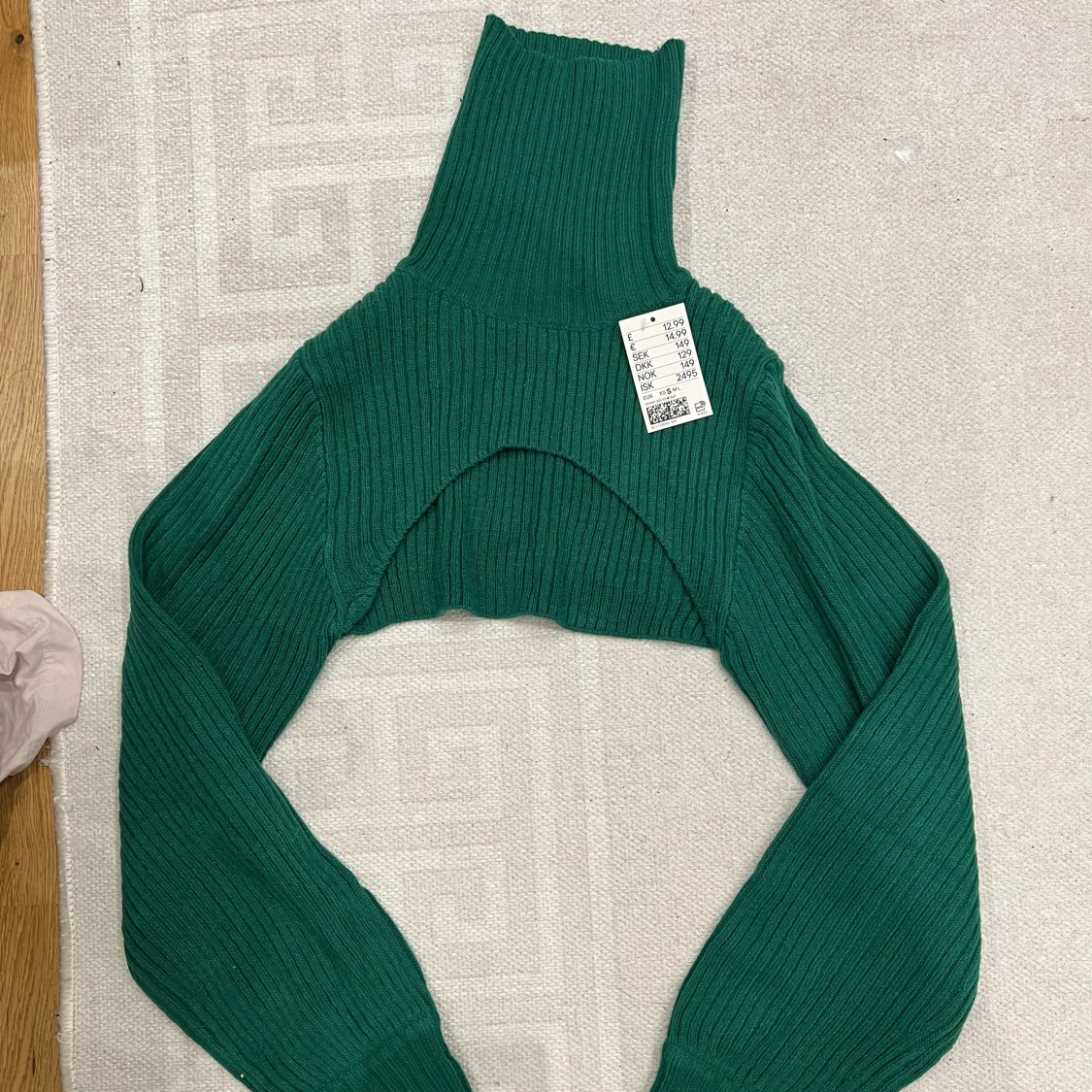 Kroppad stickad topp