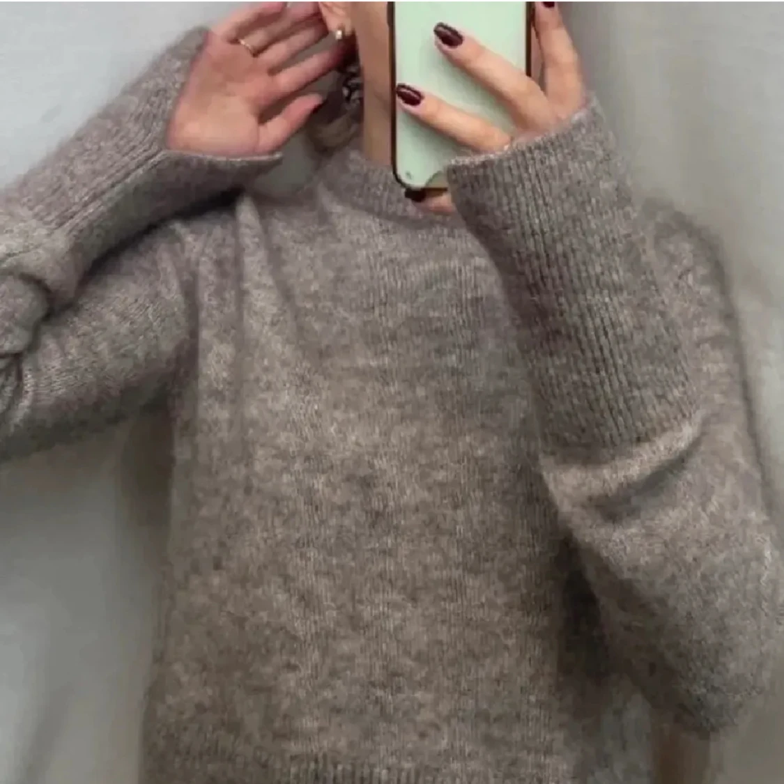 Beige stickad❣️ - 90