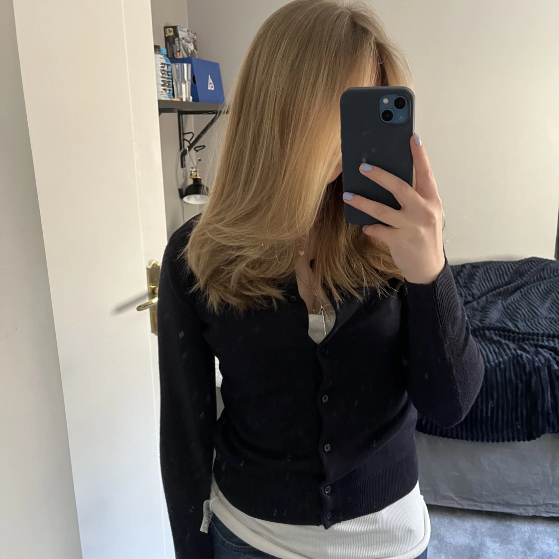 Mörkblå kofta - 90