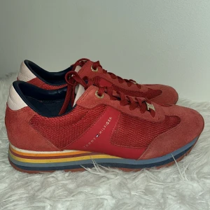 Tommy Hilfinger - Skor använda 3 gånger. Sköna när man går. Man får med de extra snören i samma färg som på skor under. Storlek 39. Pris kan diskuteras privat.