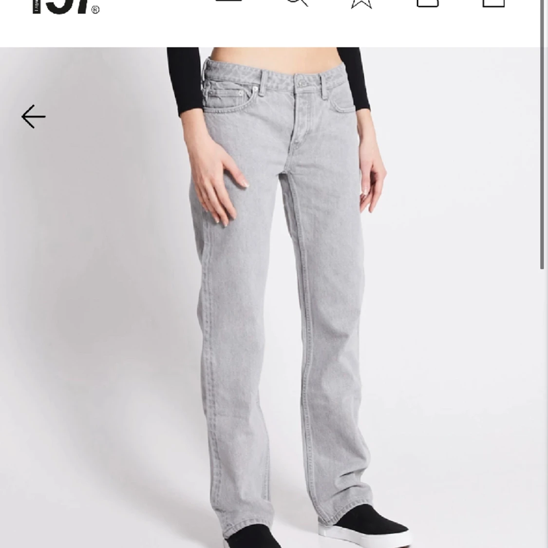 Lågmidjade gråa jeans 