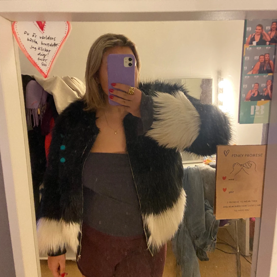 Zara pälsjacka🩷