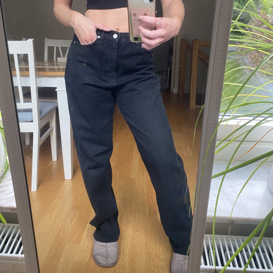 baggy svarta jeans