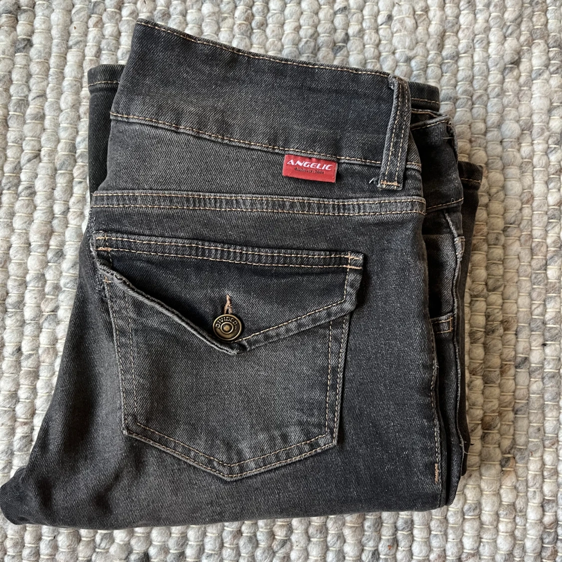 bruna lågmidjade jeans ❤️ - 91