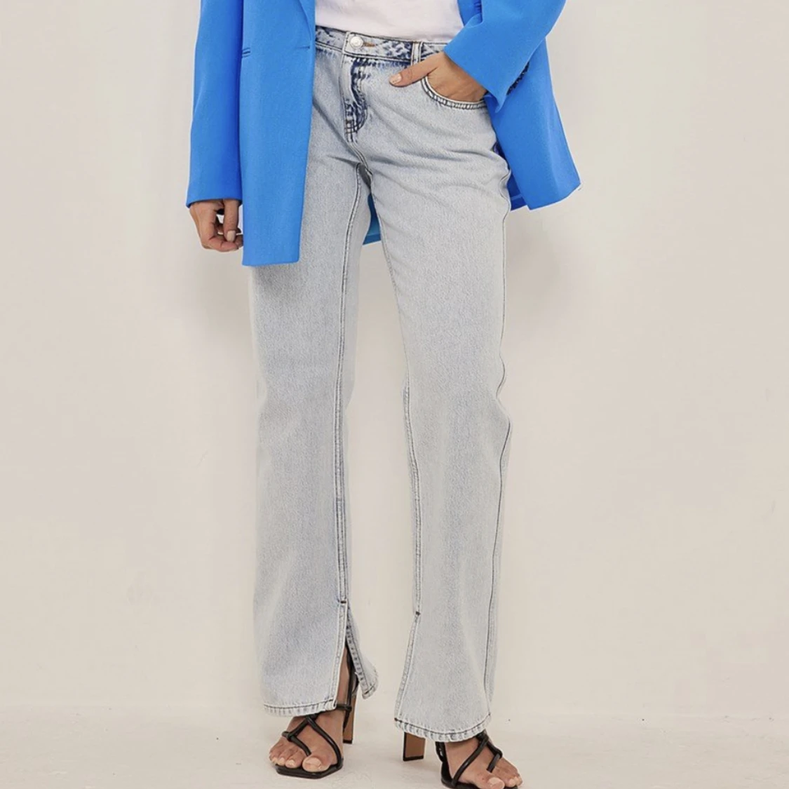 Lågmidjade Jeans med Slits - 91