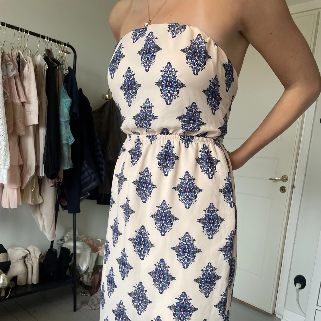 Långklänning med mönster