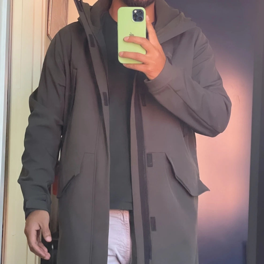 Fodrad långjacka - 90