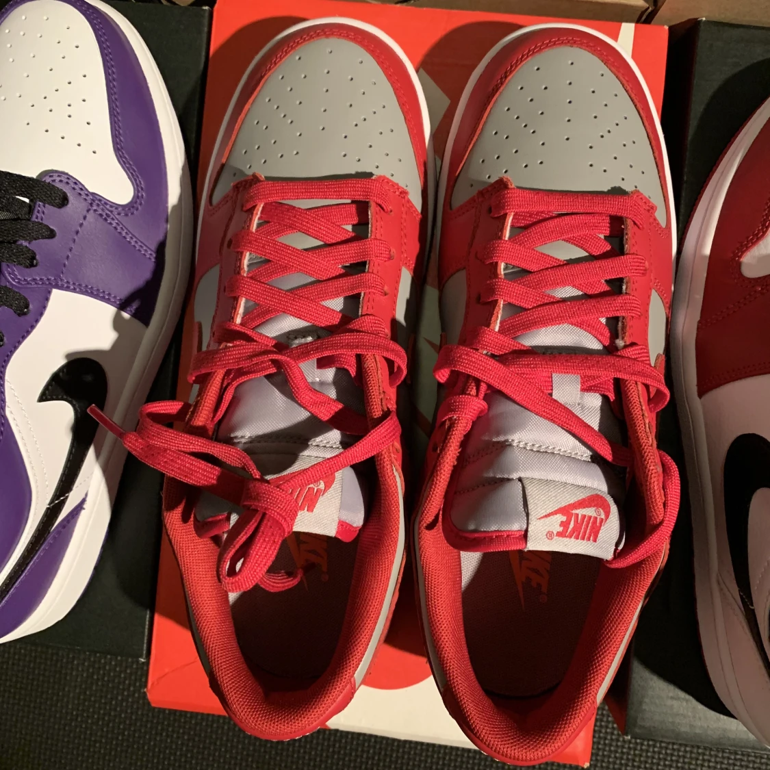 Nike Dunk Low Retro Medium Grey Varsity Red UNLV