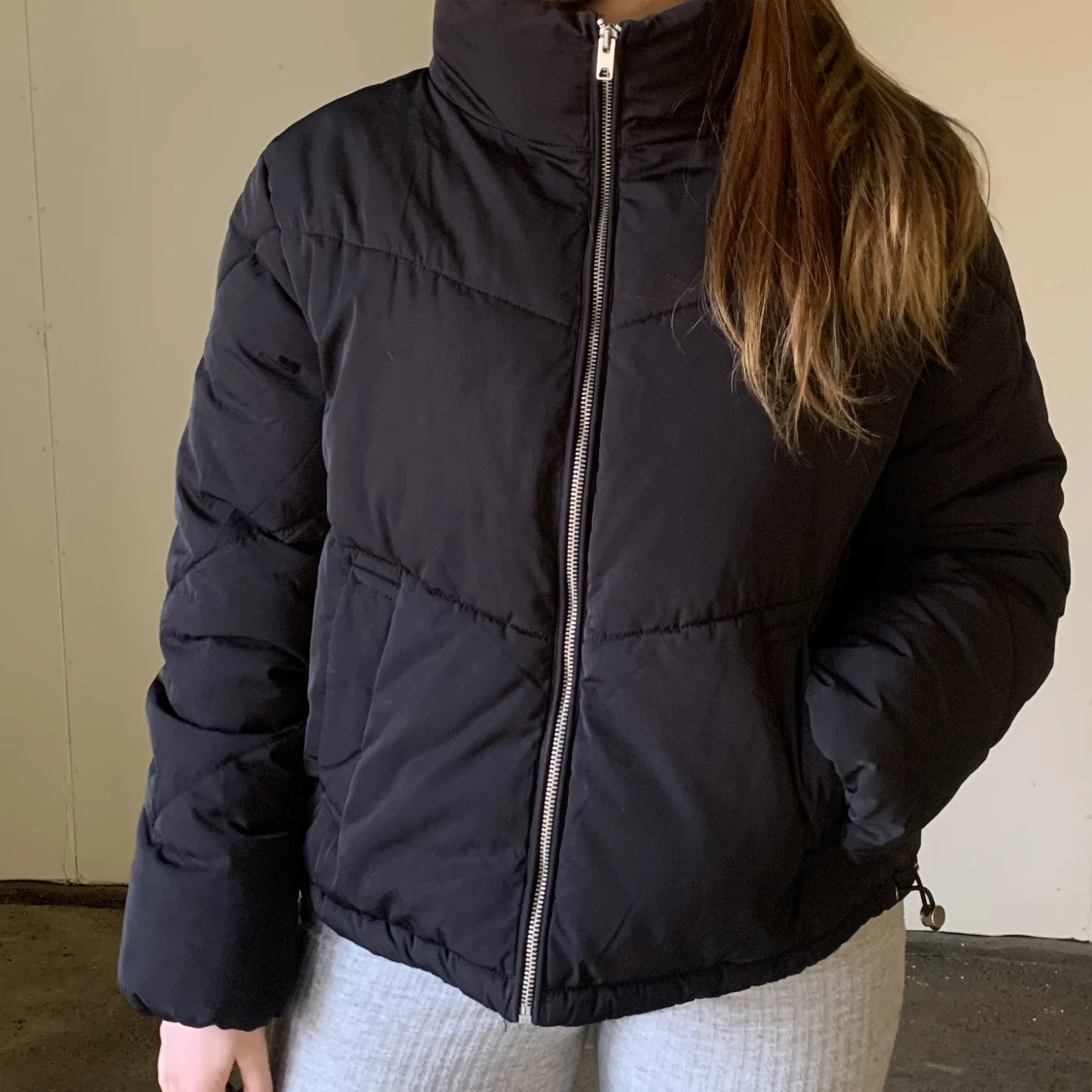 Svart vinter/höstjacka - 90