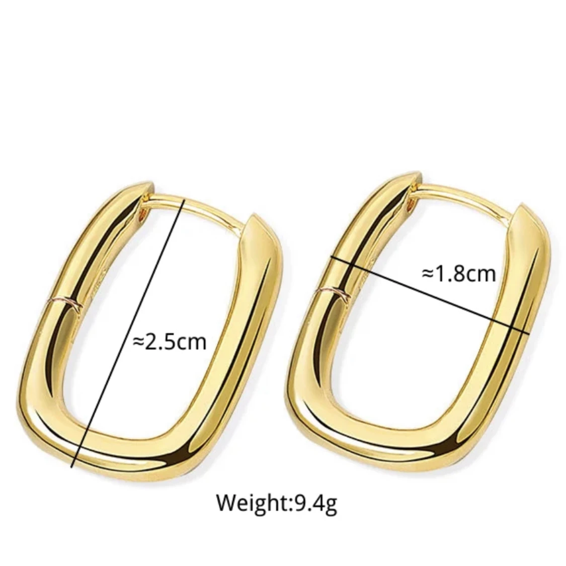 Minimalistiska 925 sterlingsilver örhängen i geometrisk form NY! - 91