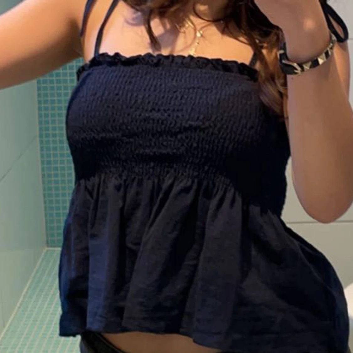 Marinblått linne - 90