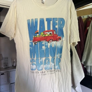 Harry Styles t-shirt - Harry styles t-shirt inköpt för 3 år sedan, knappt använd. Storlek L men sitter som en M! Jag har två stycken och säljer båda två! 