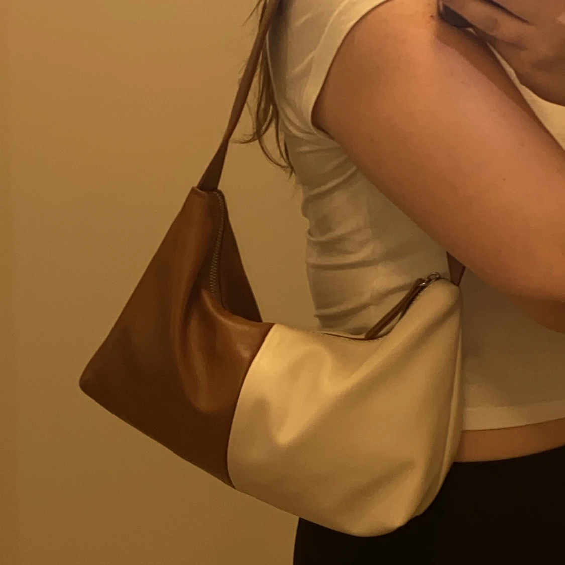 Brun och  beige väska 