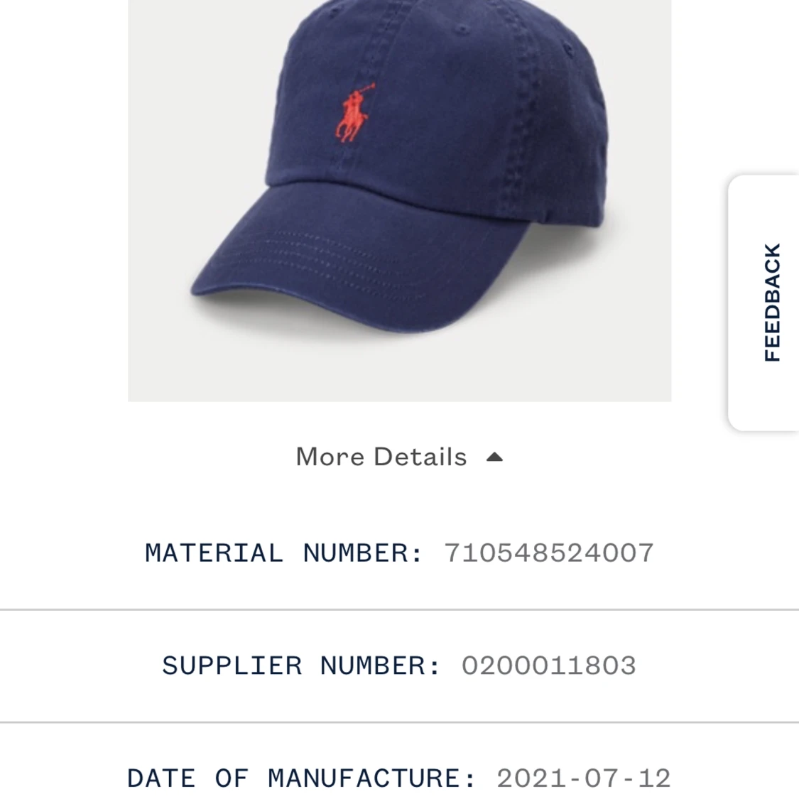 Blå ralph lauren keps - 91