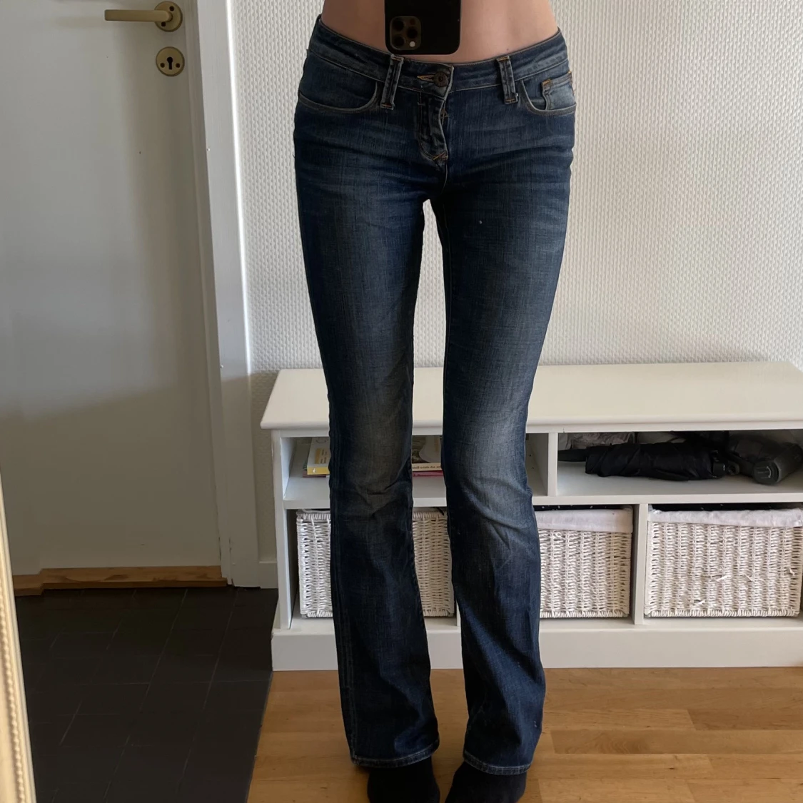 Lågmidjade bootcut jeans 