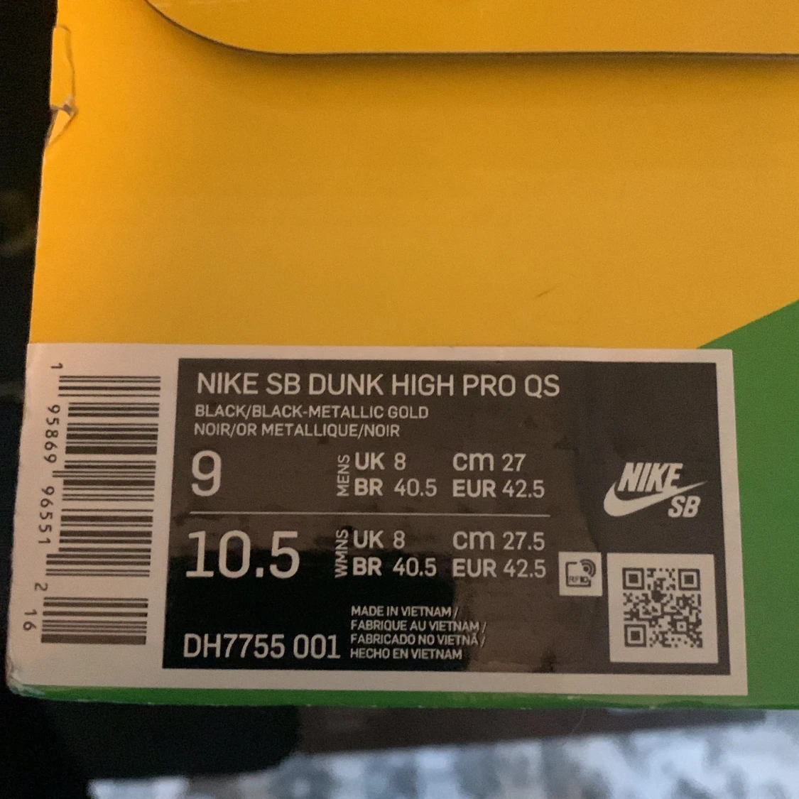 Nike Sb dunk high faust black gold  - 90