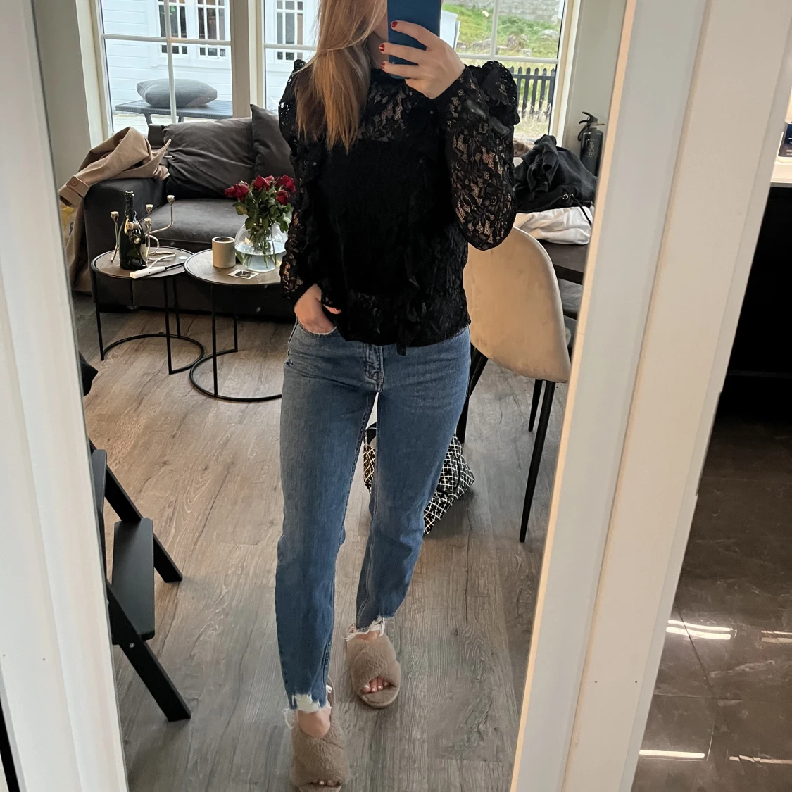 Blåa jeans