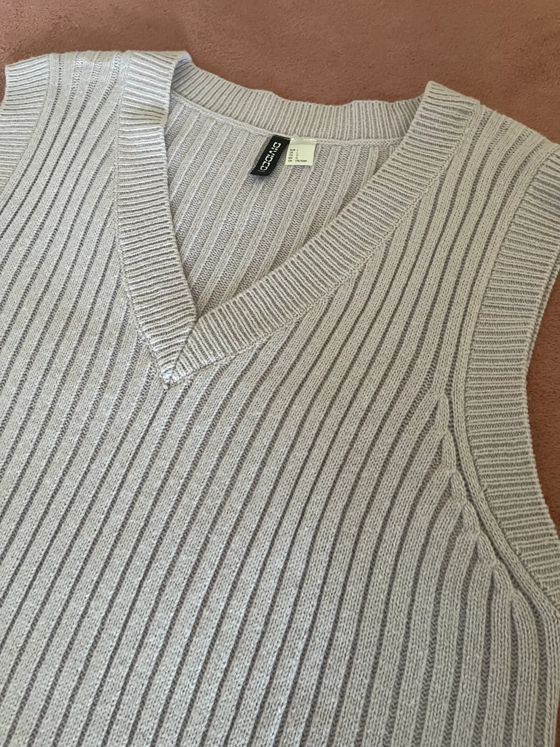 oversized stickad väst - 90