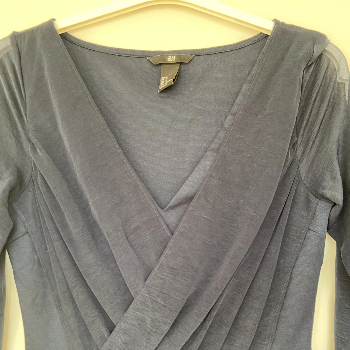 Snygg mjuk blå klänning stl S - 90