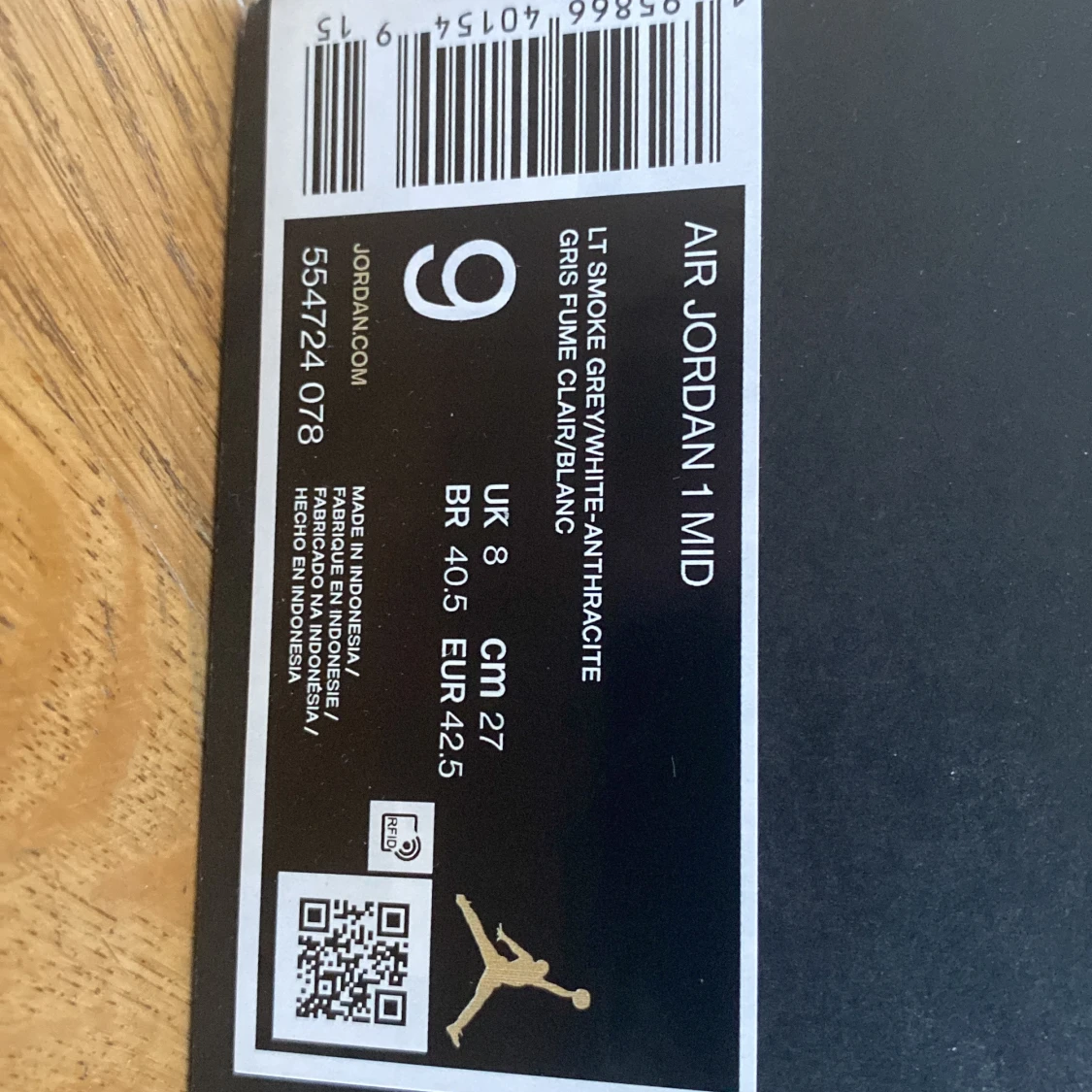 Nike air Jordan 1 light smoke grey anthracite - 90