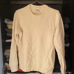 Säljer denna sweatshirten från zara i beige/vit