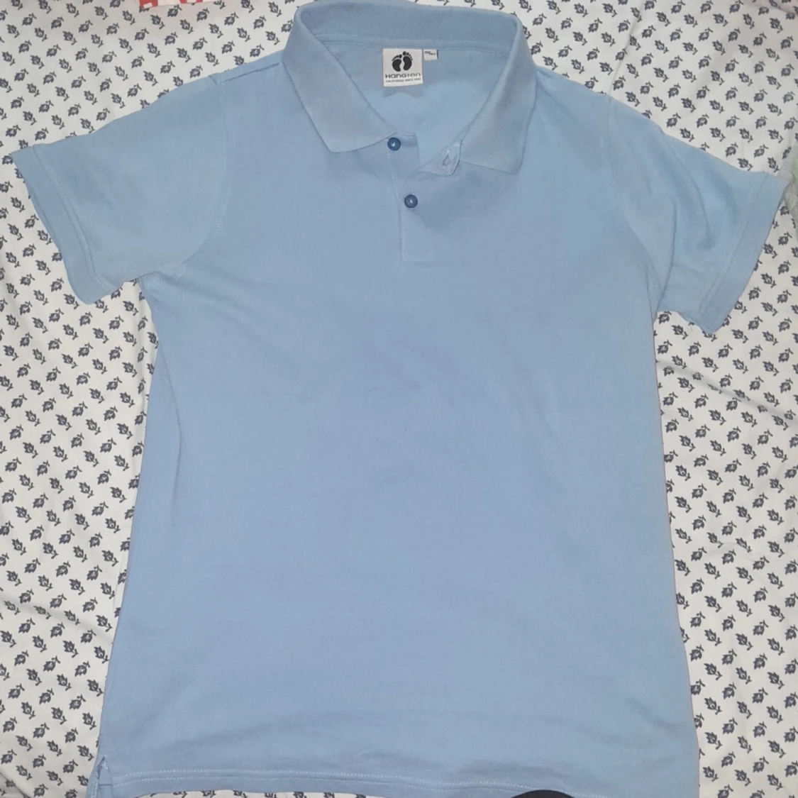 Ljusblå pike tröja - 90