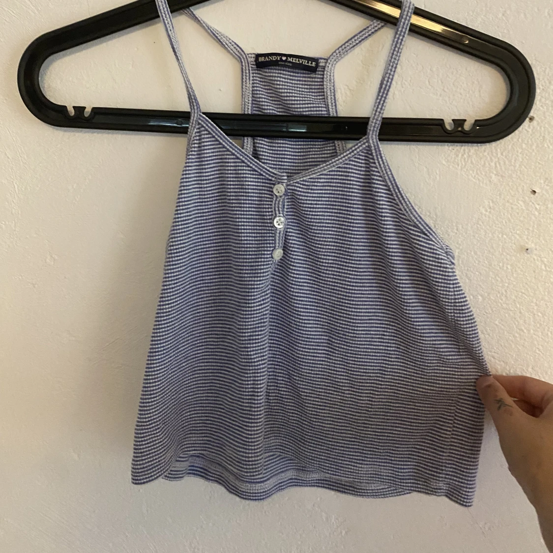 Två croppade linne toppar - 90