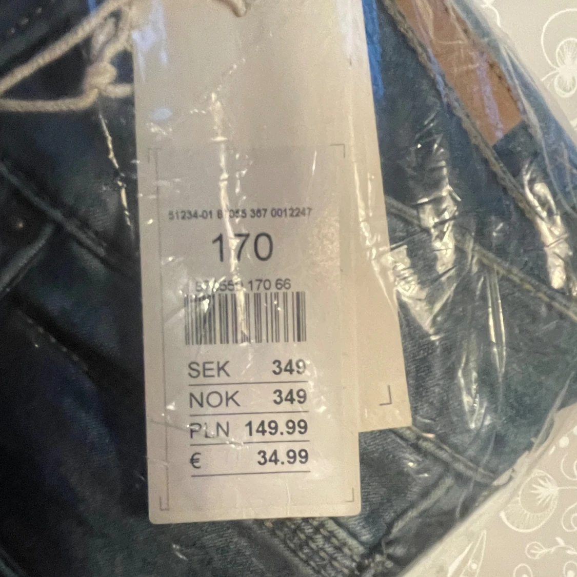 Blå jeansbyxor - 90